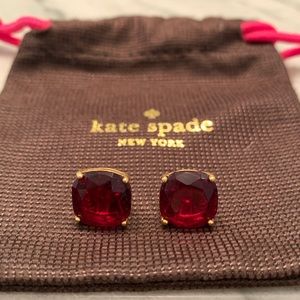 Kate Spade ♠️ Ruby Red Square Stud Earrings